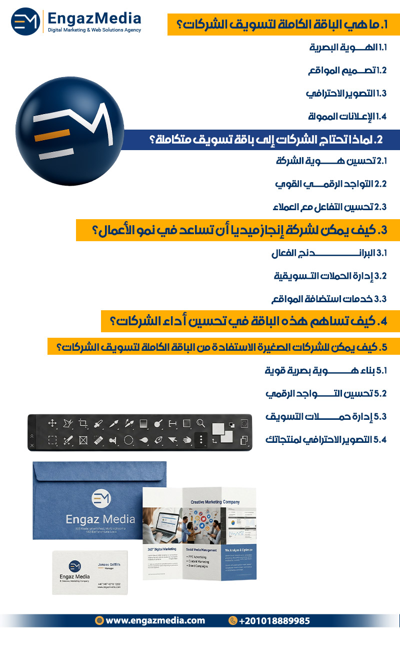 1. ما هي الباقة الكاملة لتسويق الشركات؟