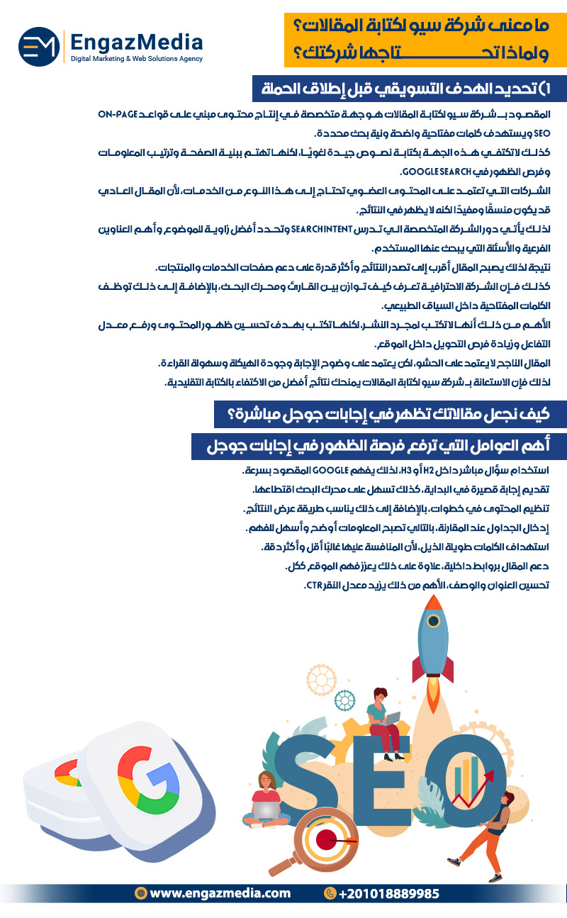 ما معنى شركة سيو لكتابة المقالات؟ ولماذا تحتاجها شركتك؟