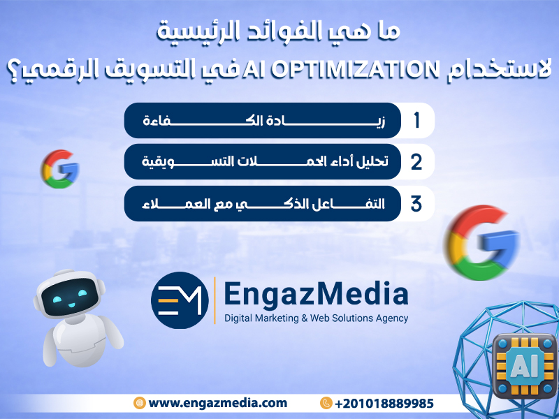 ما هي الفوائد الرئيسية لاستخدام AI Optimization في التسويق الرقمي؟