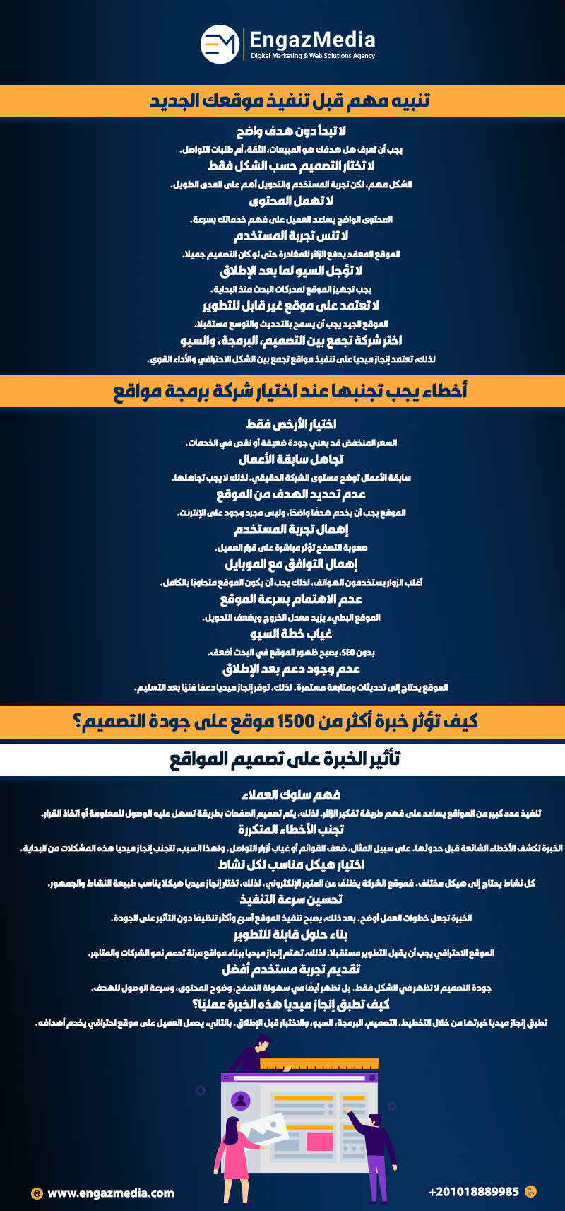 تنبيه مهم قبل تنفيذ موقعك الجديد  