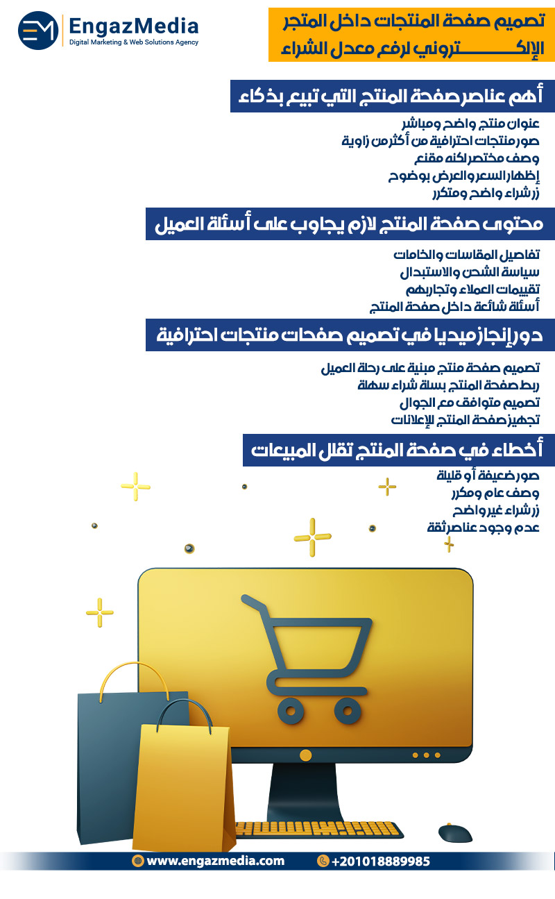تصميم صفحة المنتجات داخل المتجر الإلكتروني لرفع معدل الشراء