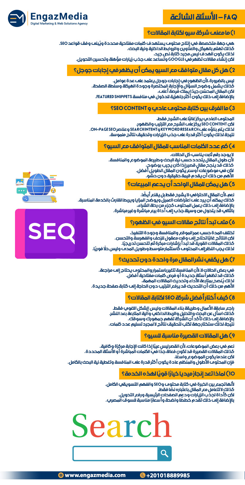 FAQ – الأسئلة الشائعة