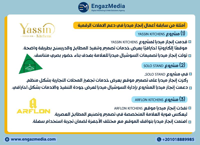 أمثلة من سابقة أعمال إنجاز ميديا في دعم الحملات الرقمية