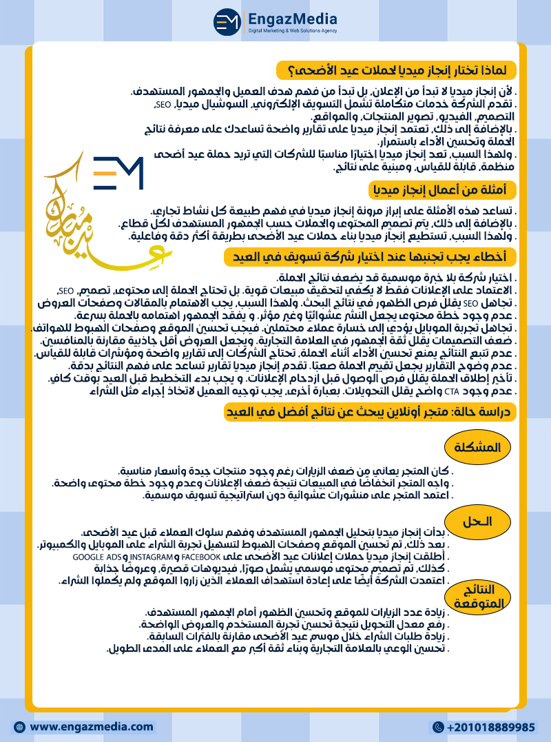 لماذا تختار إنجاز ميديا لحملات عيد الأضحى؟