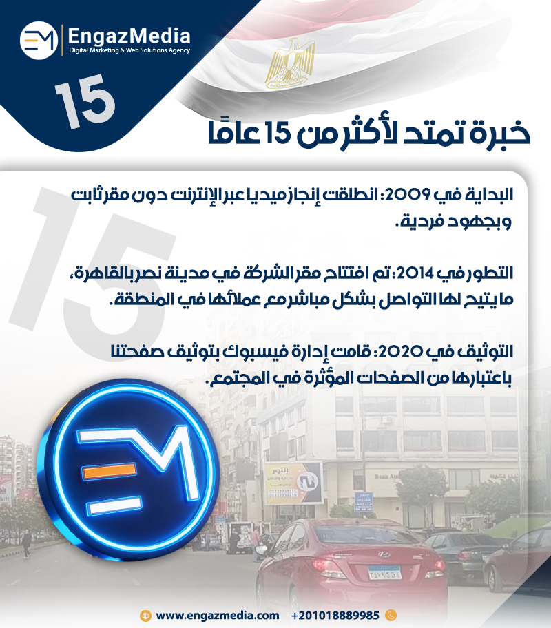  خبرة تمتد لأكثر من 15 عامًا 