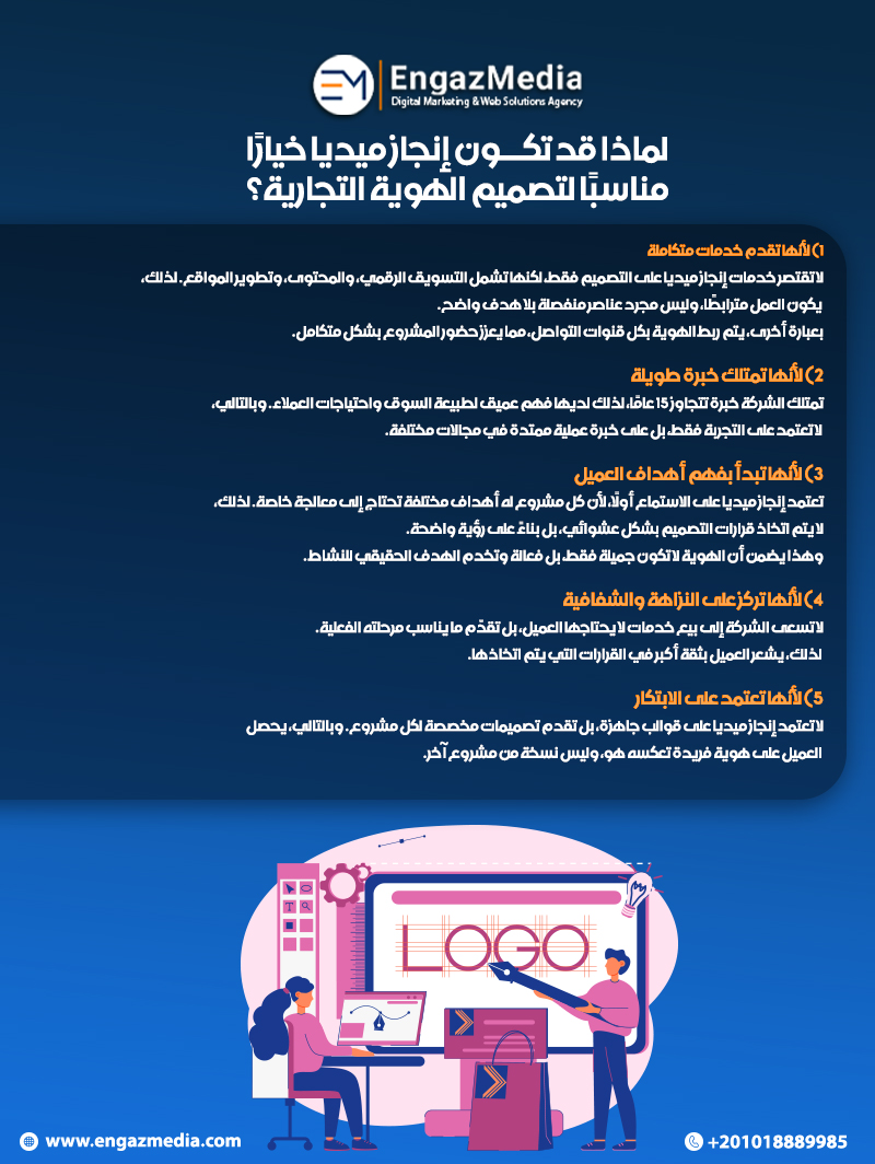 لماذا قد تكون إنجاز ميديا خيارًا مناسبًا لتصميم الهوية التجارية؟