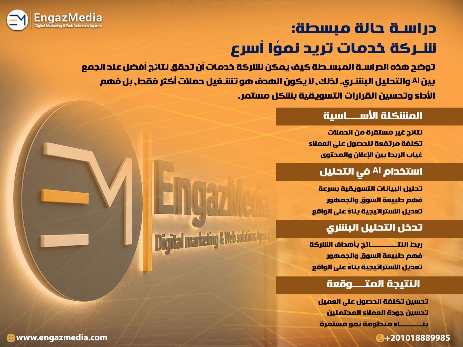 دراسة حالة مبسطة: شركة خدمات تريد نموًا أسرع