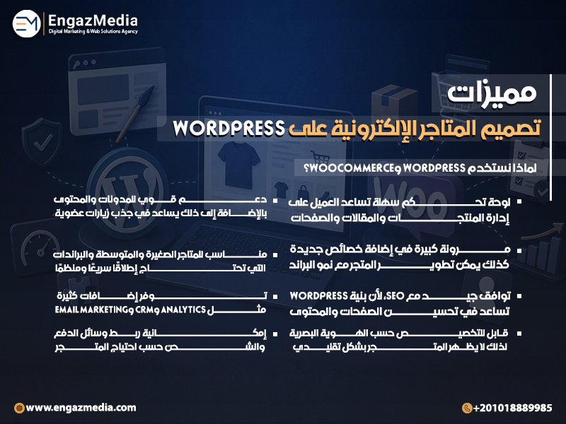 مميزات تصميم المتاجر الإلكترونية على WordPress
