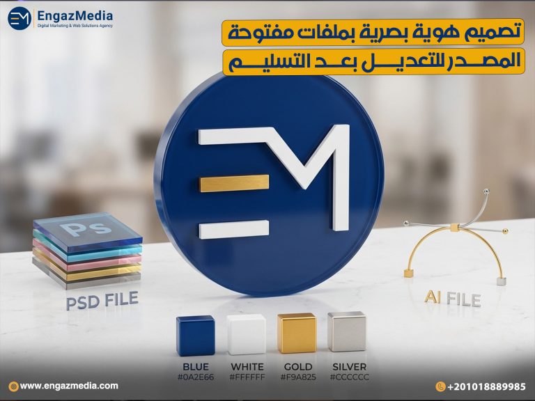 تصميم هوية بصرية بملفات مفتوحة المصدر للتعديل بعد التسليم
