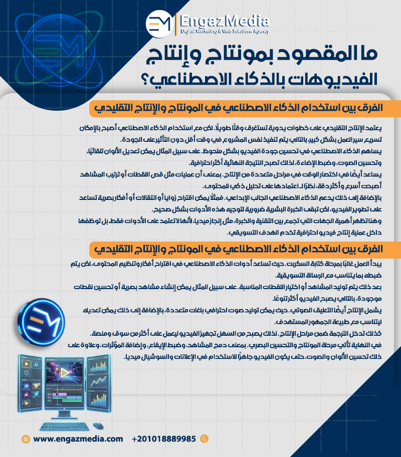 ما المقصود بمونتاج وإنتاج الفيديوهات بالذكاء الاصطناعي؟