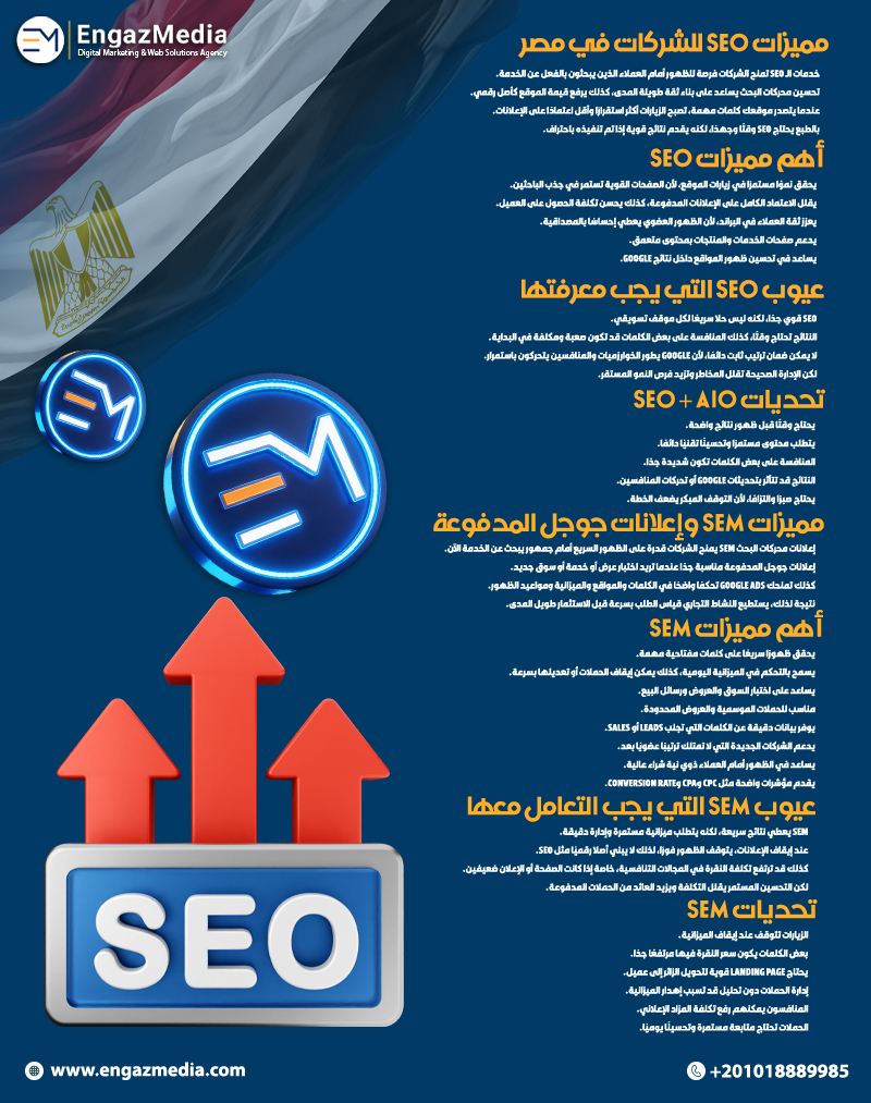مميزات SEO للشركات في مصر