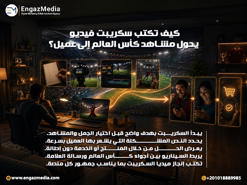 3. كيف تكتب سكريبت فيديو يحول مشاهد كأس العالم إلى عميل؟