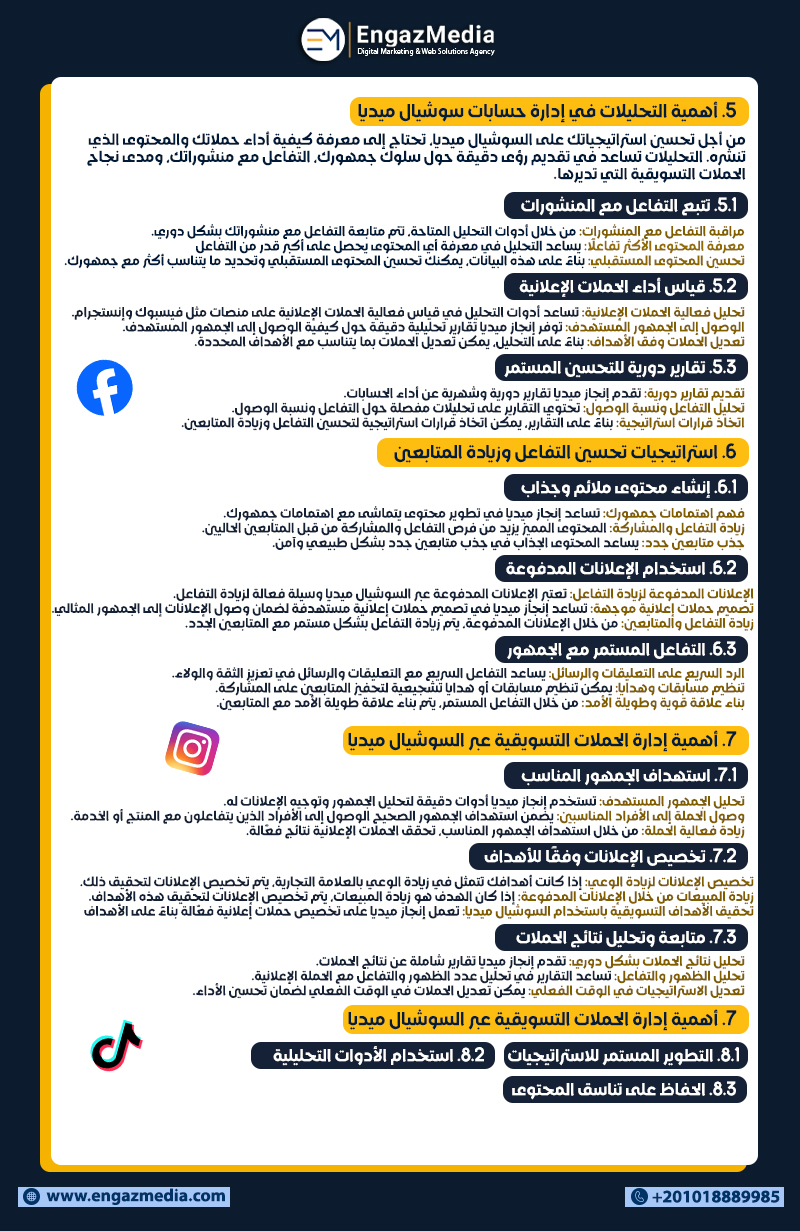5. أهمية التحليلات في إدارة حسابات سوشيال ميديا