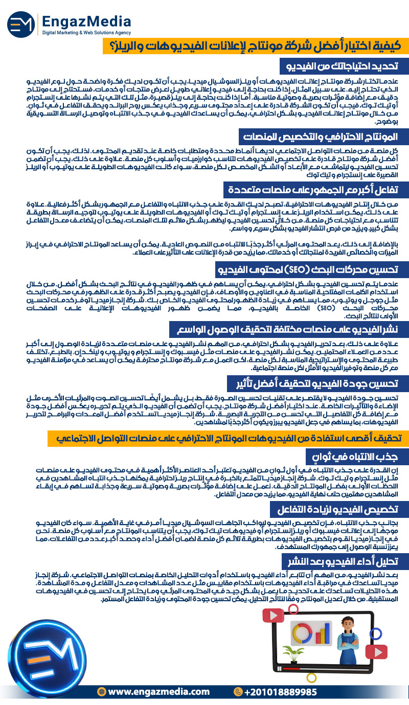 كيفية اختيار أفضل شركة مونتاج لإعلانات الفيديوهات والريلز؟