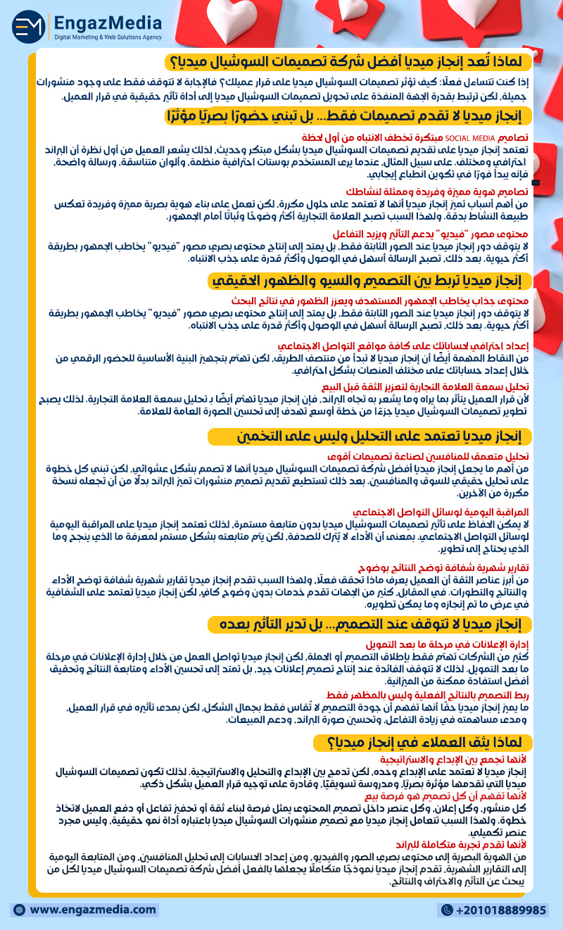 لماذا تُعد إنجاز ميديا أفضل شركة تصميمات السوشيال ميديا؟