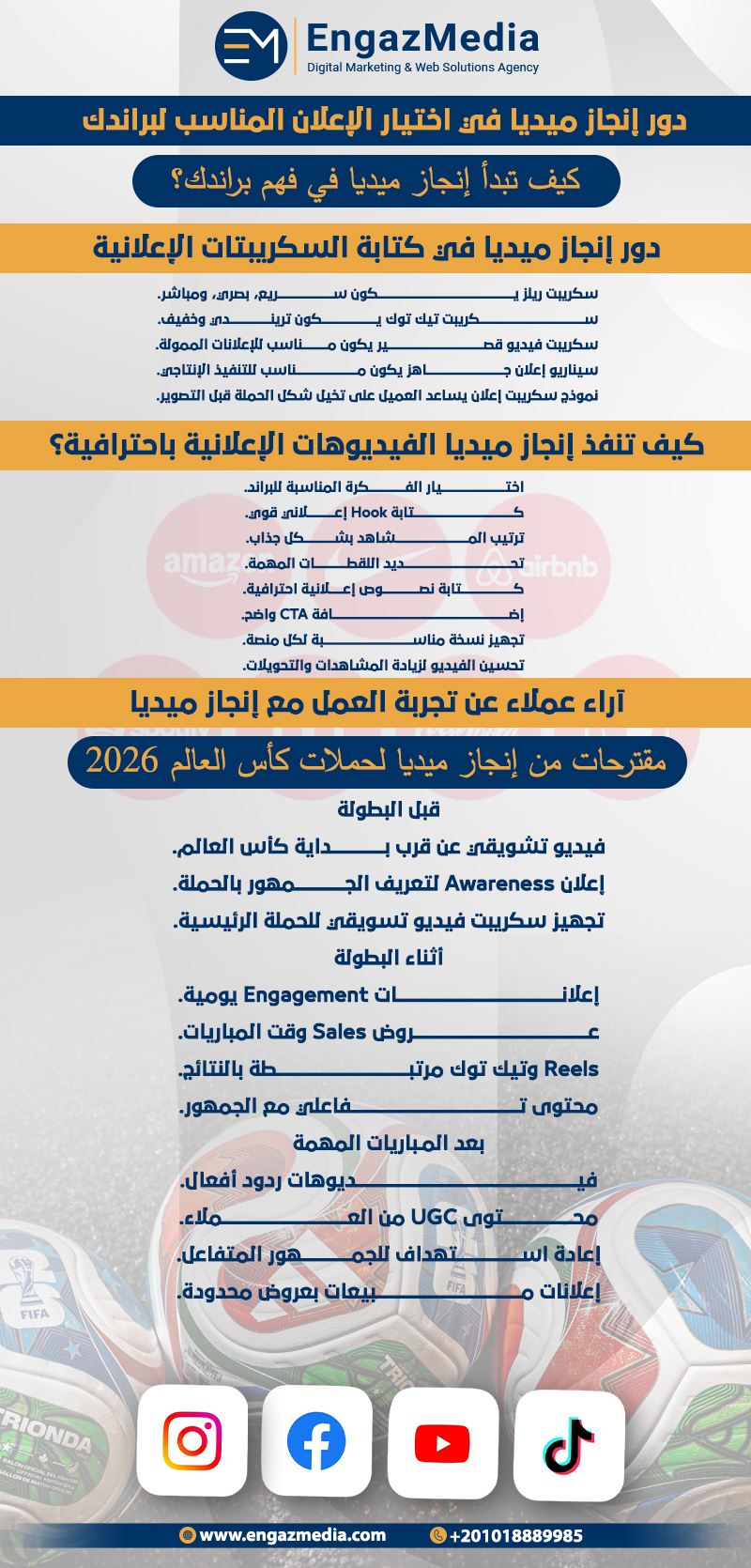 دور إنجاز ميديا في اختيار الإعلان المناسب لبراندك
