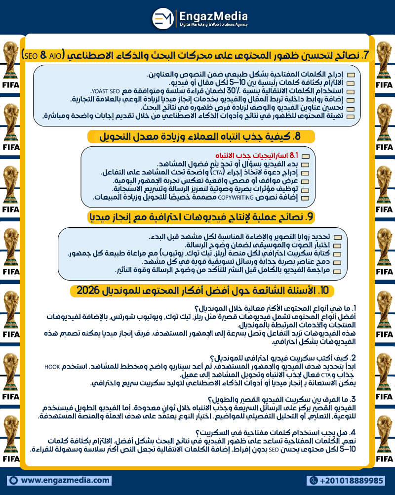 7. نصائح لتحسين ظهور المحتوى على محركات البحث والذكاء الاصطناعي (SEO & AIO)
