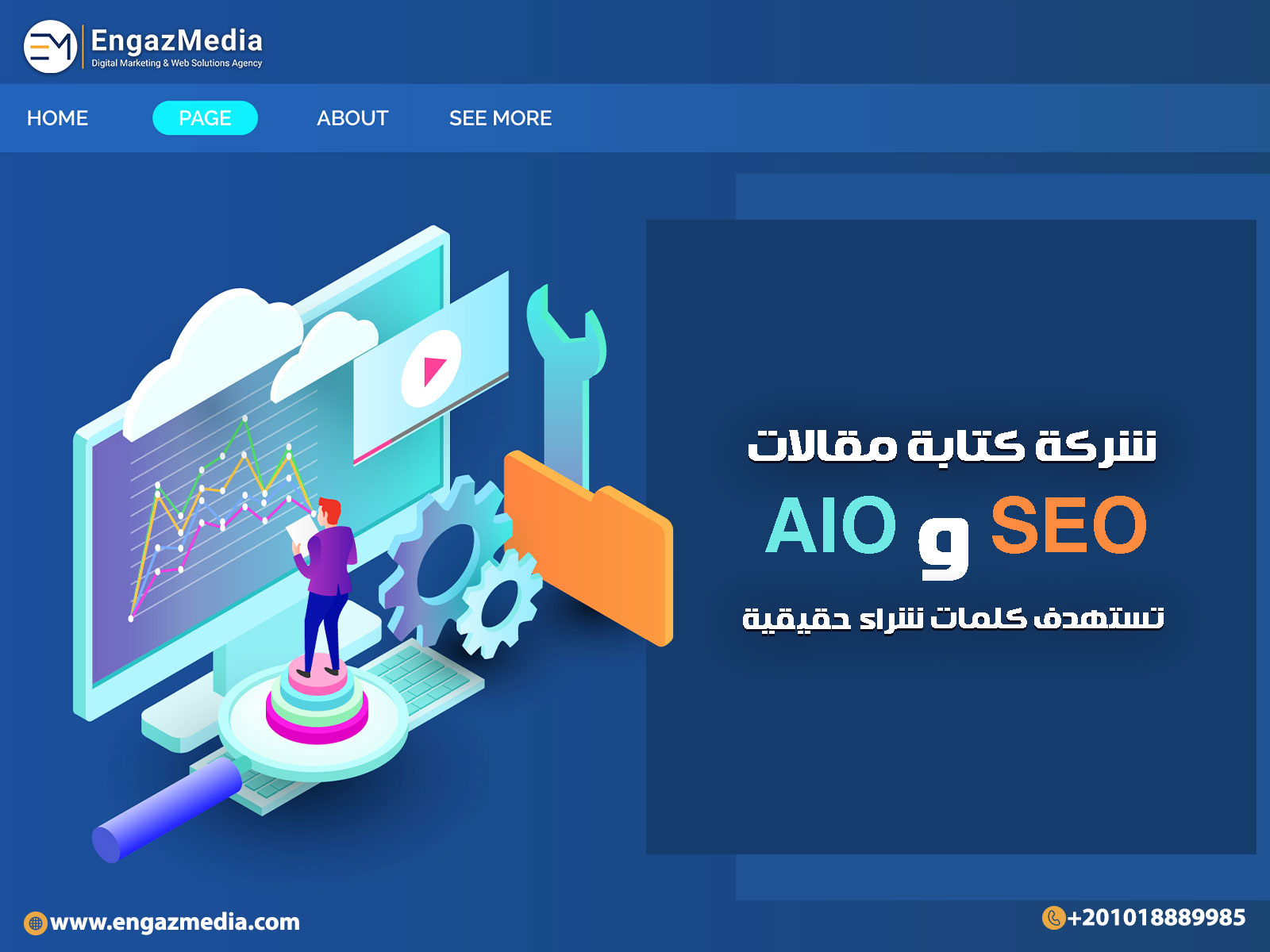 شركة كتابة مقالات SEO و AIO تستهدف كلمات شراء حقيقية