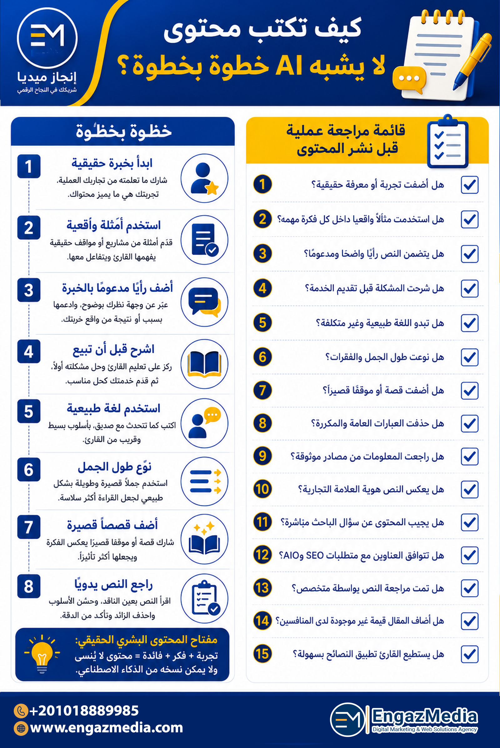 كيف تكتب محتوى لا يشبه AI خطوة بخطوة؟