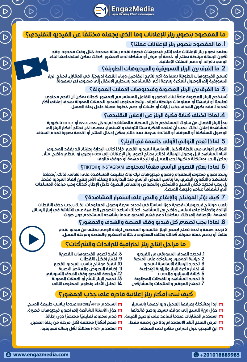 ما المقصود بتصوير ريلز للإعلانات وما الذي يجعله مختلفًا عن الفيديو التقليدي؟