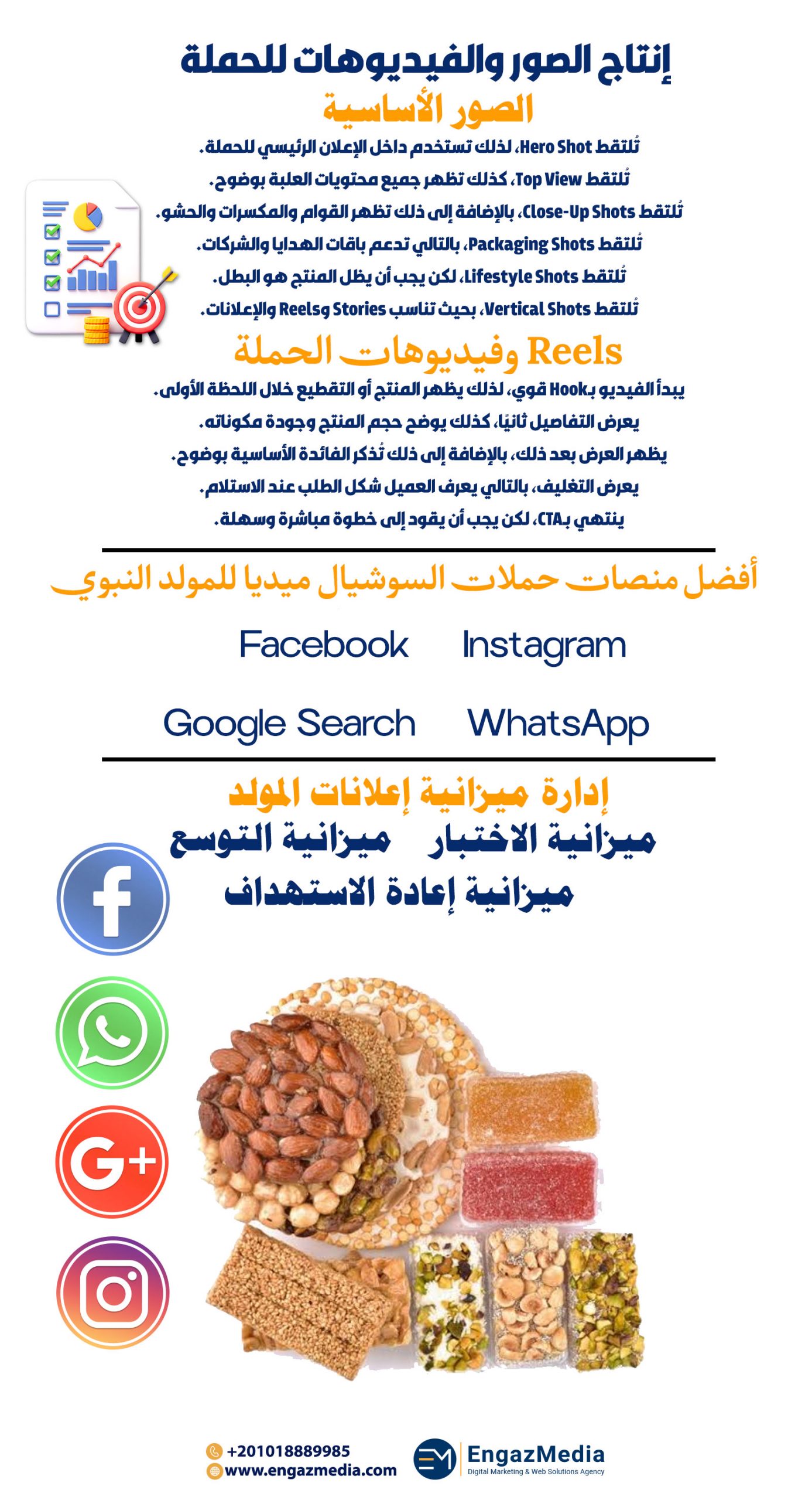 إنتاج الصور والفيديوهات للحملة