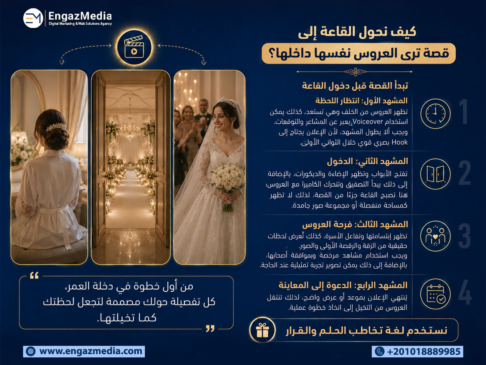 كيف نحول القاعة إلى قصة ترى العروس نفسها داخلها؟