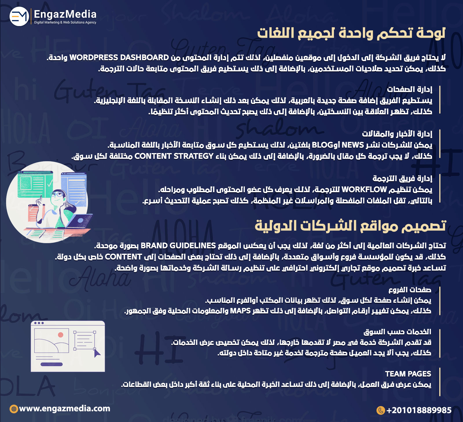 لوحة تحكم واحدة لجميع اللغات
