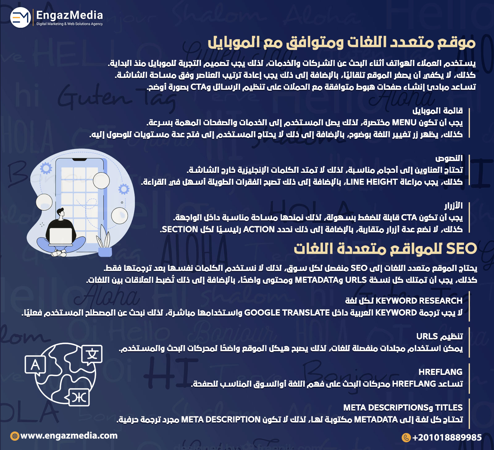 موقع متعدد اللغات ومتوافق مع الموبايل