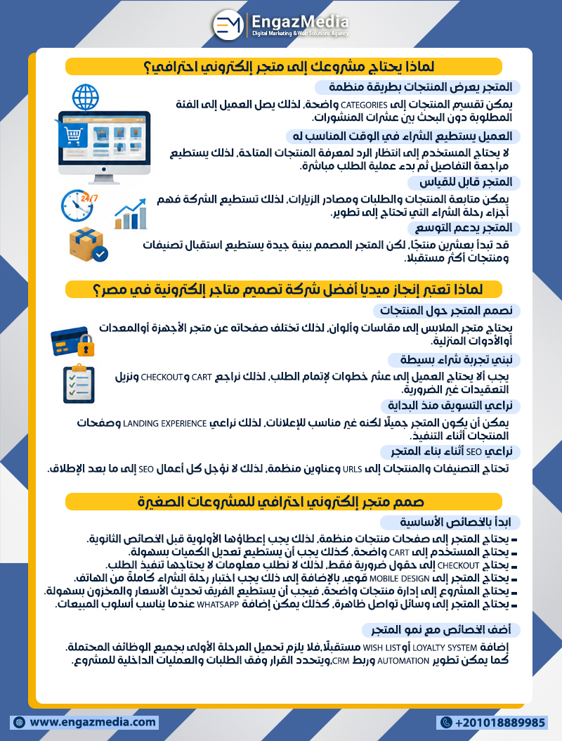 لماذا يحتاج مشروعك إلى متجر إلكتروني احترافي؟