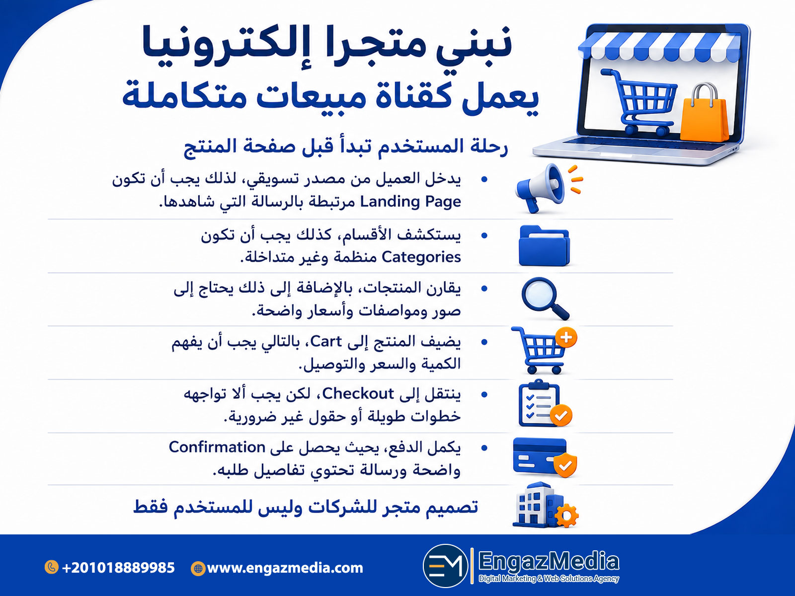 نبني متجرا إلكترونيا يعمل كقناة مبيعات متكاملة