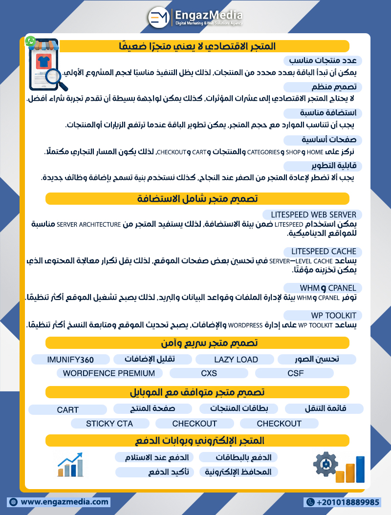 المتجر الاقتصادي لا يعني متجرًا ضعيفًا