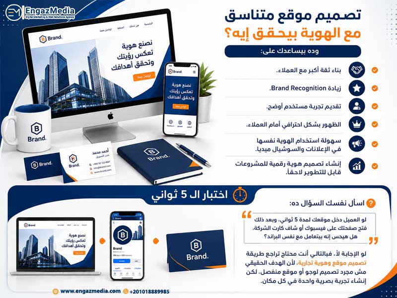 تصميم موقع متناسق مع الهوية بيحقق إيه؟