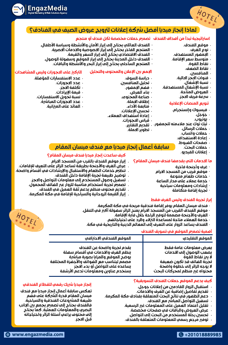 لماذا إنجاز ميديا أفضل شركة إعلانات لترويج عروض الصيف في الفنادق؟