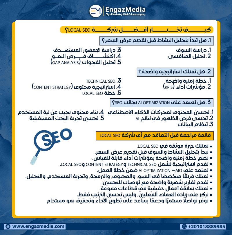كيف تختار أفضل شركة Local SEO؟