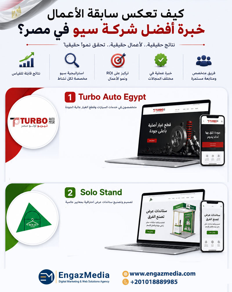 كيف تعكس سابقة الأعمال خبرة أفضل شركة سيو في مصر؟